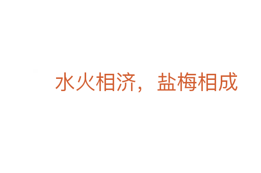 水火相濟，鹽梅相成