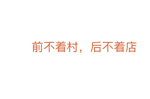 前不著村，后不著店