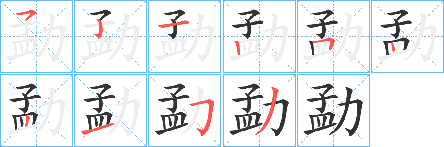 勐的筆順?lè)植窖菔?>
					
                    <hr />
                    <h2>勐的基本信息</h2>
                    <div   id=
