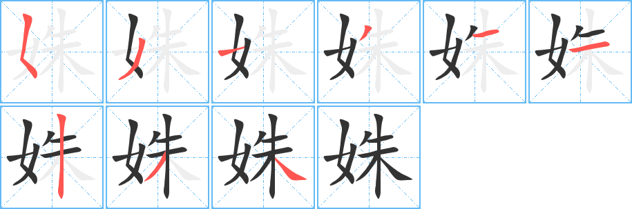 姝的筆順?lè)植窖菔?>
					
                    <hr />
                    <h2>姝的基本信息</h2>
                    <div   id=