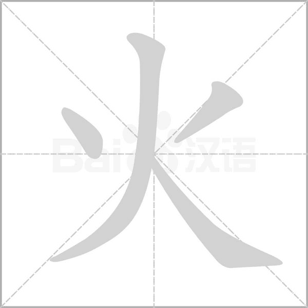 火的筆順動畫演示