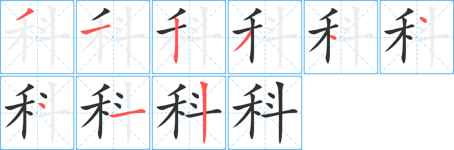 科的筆順?lè)植窖菔?>
					
                    <hr />
                    <h2>科的基本信息</h2>
                    <div   id=