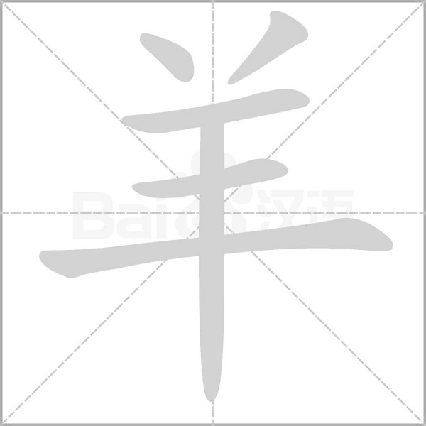 羊的筆順動(dòng)畫(huà)演示