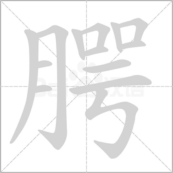 腭的筆順動(dòng)畫(huà)演示