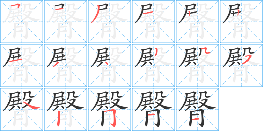 臀的筆順?lè)植窖菔?>
					
                    <hr />
                    <h2>臀的基本信息</h2>
                    <div   id=