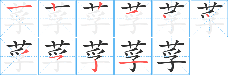莩的筆順?lè)植窖菔?>
					
                    <hr />
                    <h2>莩的基本信息</h2>
                    <div   id=