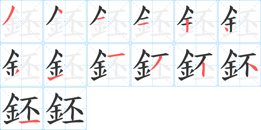 鉟的筆順?lè)植窖菔?>
					
                    <hr />
                    <h2>鉟的基本信息</h2>
                    <div   id=
