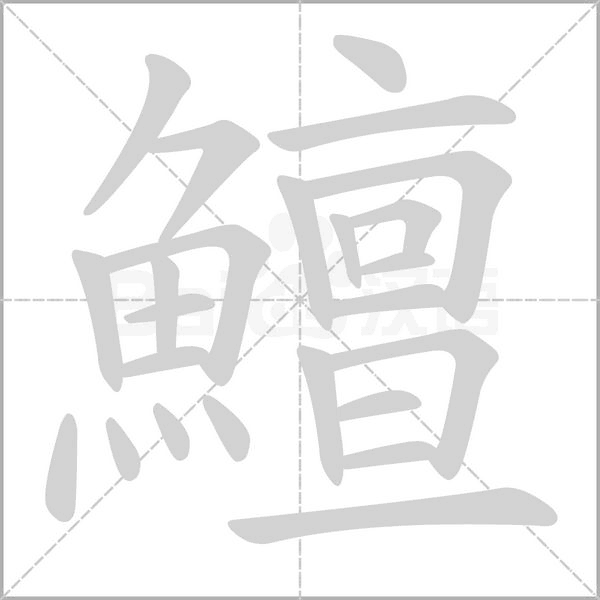 鱣的筆順動(dòng)畫(huà)演示