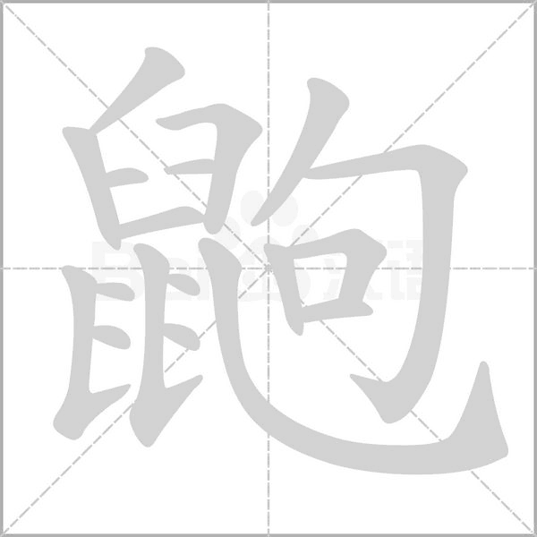 鼩的筆順動畫演示